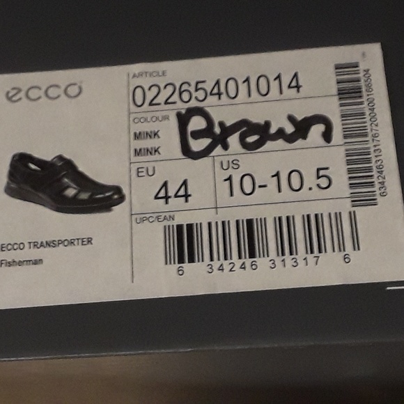 Mens - ECCO sandals sz 10 - 10.5 - Brown